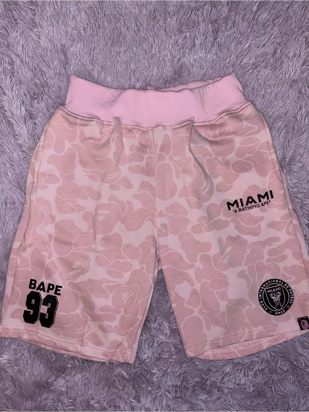 A Bathing Ape-Miami Pink Camo Shorts